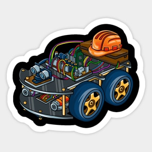 Robot Car #1 Made By Engineer Sticker